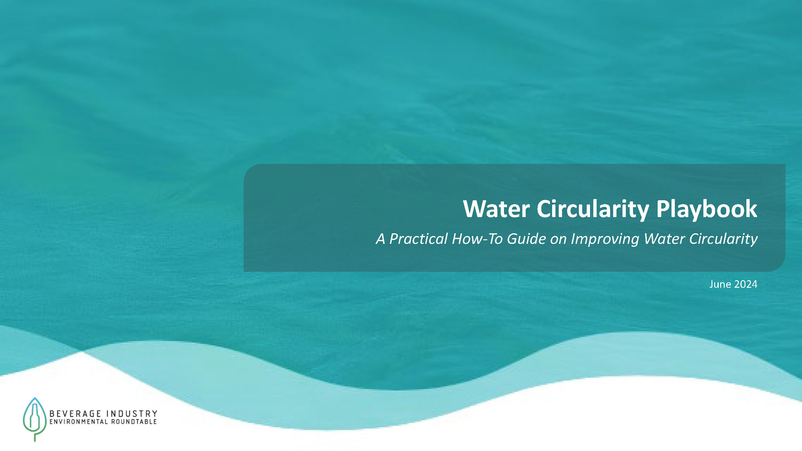 BIER’s Water Circularity Playbook