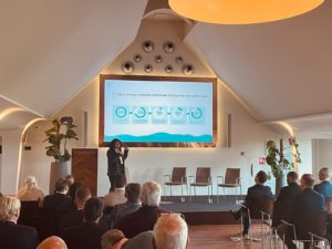 Shourya presenting at a recent BIER event.