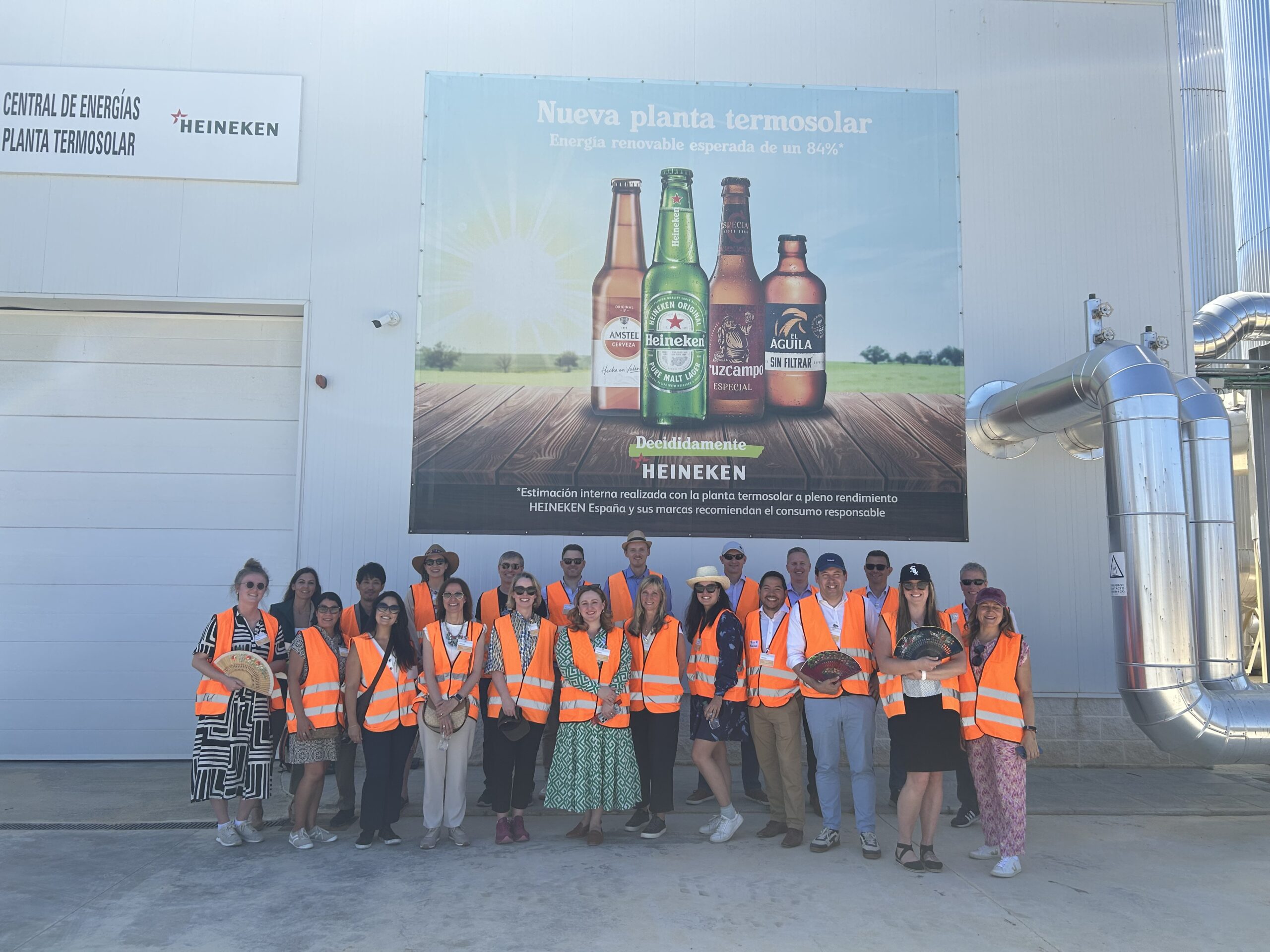BIER members gather for a tour of a Heineken facility