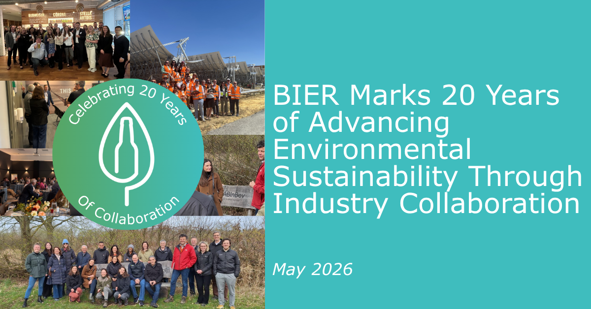 The Beverage Industry Environmental Roundtable Marks 20 Years of Advancing Environmental Sustainability Through Industry Collaboration