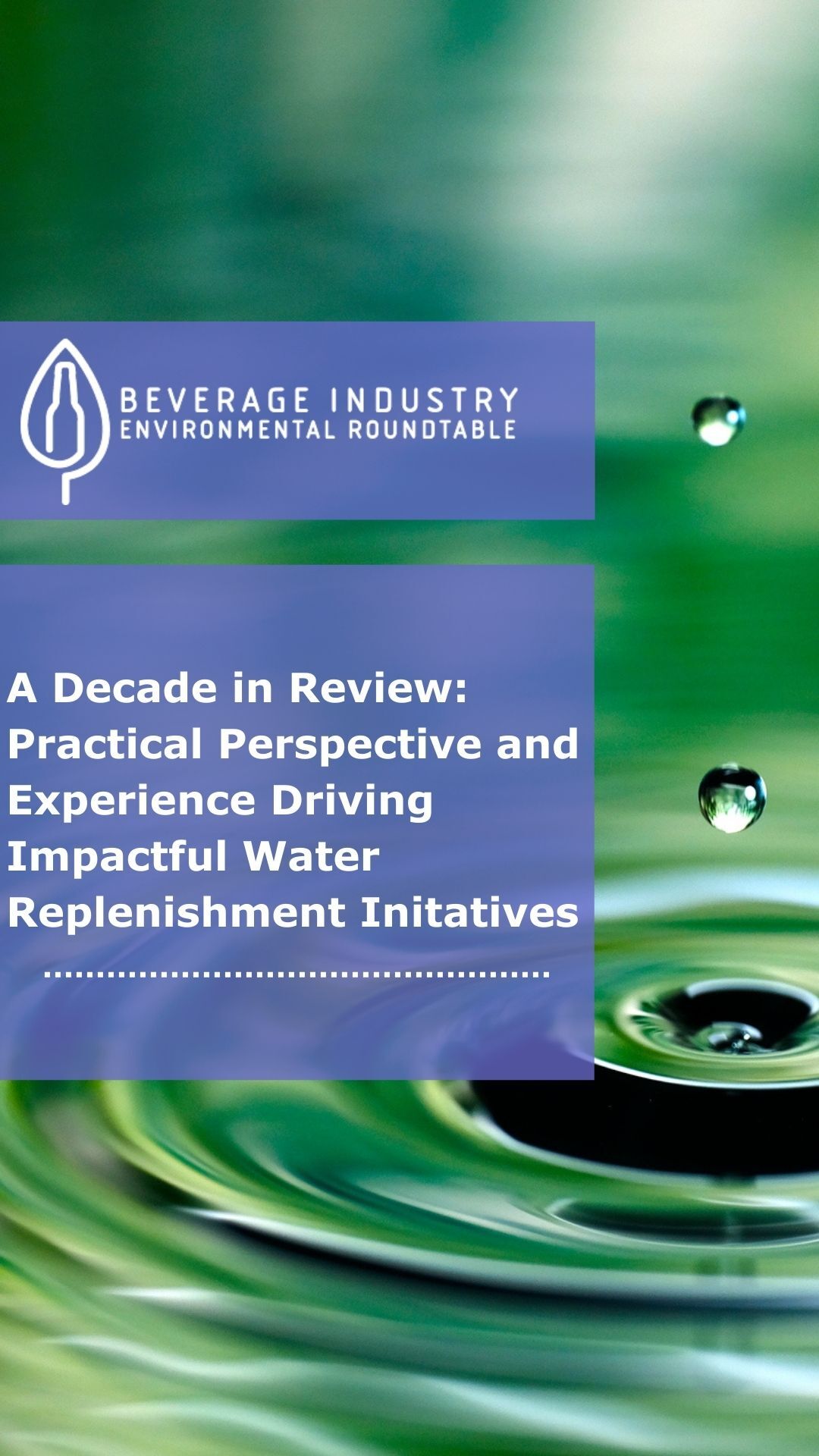 Water Replenishment Insights