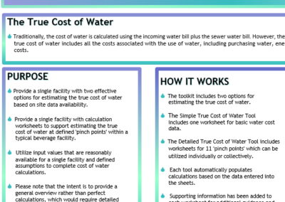 BIER’s True Cost of Water Toolkit 3.0